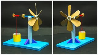 Wind Turbine Working Model  School Projects [upl. by Burnard]