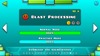 Geometry Dash – “Blast Processing” 100 Complete [upl. by Orteip]