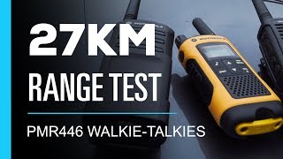 Walkie Talkie 27km Range Test  PMR446 05 Watt [upl. by Irol306]