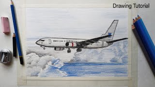 How to Draw Airplane Step by Step Very Easy [upl. by Gualterio]