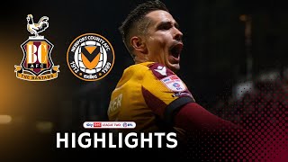 MATCH HIGHLIGHTS Bradford City v Newport County [upl. by Hanleigh]