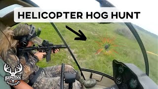 Hunting Feral Hogs FROM A HELICOPTER [upl. by Aleb648]