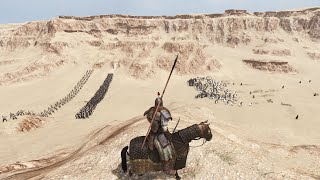 1000 MEN DESERT VALLEY BATTLE Mount amp BLade 2 BANNERLORD [upl. by Wolff361]