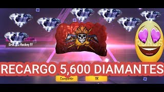 MI primera RECARGA de DIAMANTES en FREE FIRE RECARGO 5600 DIAMANTES POR PRIMERA VEZ EPICO [upl. by Odnala]