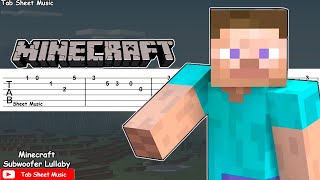 Minecraft  Subwoofer Lullaby C418 Guitar Tutorial [upl. by Niwled]