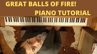 Great Balls Of Fire Piano Tutorial [upl. by Foushee12]