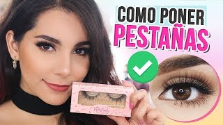 CÓMO PONER PESTAÑAS POSTIZAS FÁCIL PASO A PASO Tips ♥ Jimena Aguilar [upl. by Colan]