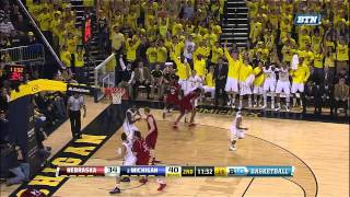 Nick Stauskas Sophmore Year vs Michigan State [upl. by Enirhtak]