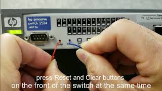 How to reset HP procurve switch to factory defaults [upl. by Anyak414]