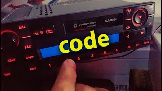 How to Insert CODE on VW Gamma Radio Tape Player Volkswagen Golf Passat etc [upl. by Solly]