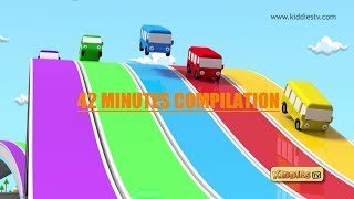 Learn Shapes amp Colors  42 minutes Compilation  Kindergarten  Kids  Preschool  Kiddiestv [upl. by Lleuqar]