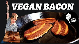 EPIC Vegan Streaky Bacon  Easy  Recipe [upl. by Aikenahs]