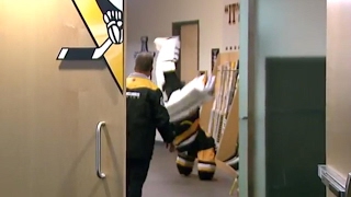 Another reason to love Fleury he can cartwheel in goalie equipment [upl. by Atsylak]