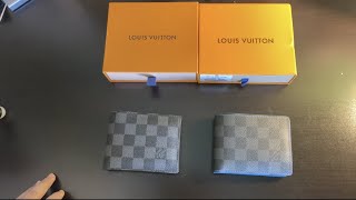 Real vs Fake Louis Vuitton Wallet Unboxing and Comparison HOW TO SPOT A FAKE [upl. by Thgiwd]