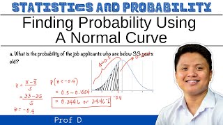 Finding probability using a normal curve  Prof D [upl. by Atinnor528]