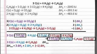 CHEM 101  Using Hesss Law to Calculate Enthalpy Change [upl. by Ahsilahk]