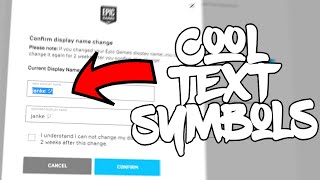 How To Get Text Symbols In Your Fortnite Name [upl. by Olenka]