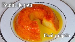 Budin de pan con caramelo FACIL Y RAPIDO [upl. by Violette]