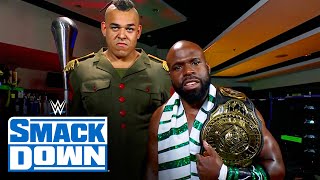 Apollo Crews introduces the dangerous Commander Azeez SmackDown April 16 2021 [upl. by Julis343]