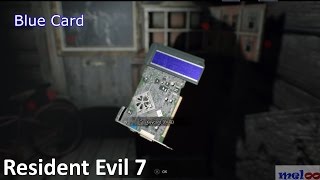 Resident Evil 7 Red and Blue Keycard Guide How to get  Biohazard 7 [upl. by Varick]