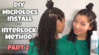 DIY MICROLOCS INSTALL  Interlock Method  Starter Locs  Part 2 [upl. by Terryl]