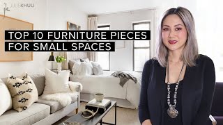 TOP 10 Furniture Pieces for Small Spaces Perfect for Apartments amp Studios  SMALL SPACE SERIES [upl. by Yticilef]