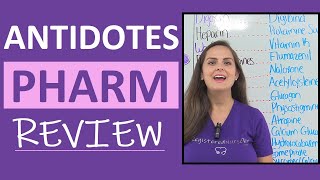 Antidotes Pharmacology Medications Nursing NCLEX Review  Nursing Pharmacology [upl. by Battiste974]