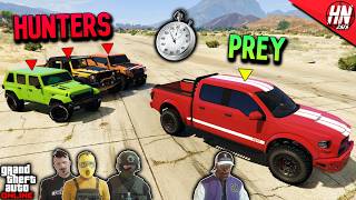 1 HOUR SURVIVAL CHALLENGE  GTA 5 ManHunt [upl. by Ruamaj733]