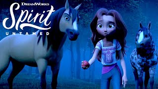 SPIRIT UNTAMED  Lucky Meets Spirits Herd EXCLUSIVE CLIP [upl. by Leavelle443]