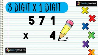 Multiplication of 3 digit number by 1 digit number [upl. by Zere]