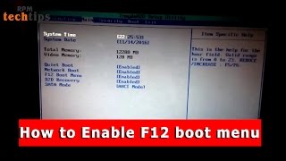 How to Enable F12 Boot Menu [upl. by Eed]