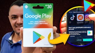 Gift Card Google Play Para que Serve Como Comprar Usar e Ativar  Cartão Físico ou Online [upl. by Downey]