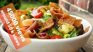 how to make fattoush salad  traditional Lebanese salad [upl. by Gautea]