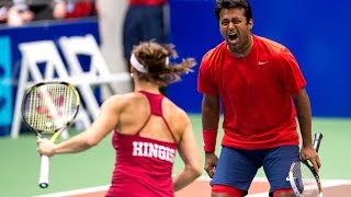 Leander Paes amp Martina Hingis 71614 Mixed Doubles Highlights [upl. by Ferdy]