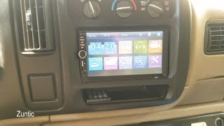 Cheap 50 7018B Double DIN Touch Screen Radio install in 2002 GMC Savana Project Van [upl. by Iarised266]