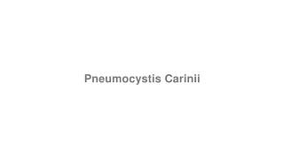 How to Pronounce quotPneumocystis Cariniiquot [upl. by Elana]