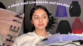 a shein try on haul hoodies amp crewnecks [upl. by Afra]