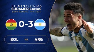 BOLIVIA vs ARGENTINA 03  RESUMEN  ELIMINATORIAS SUDAMERICANAS  FECHA 2 [upl. by Avlis247]