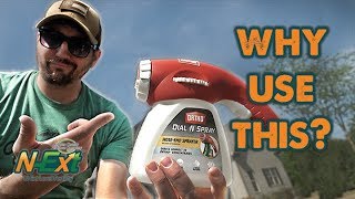 How to Use Ortho Dial n Spray Hose End Sprayer  NExt DIY Lawn Care Tips [upl. by Oluas]