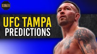 UFC TAMPA PREDICTIONS  UFC TAMPA FULL CARD BREAKDOWN [upl. by Attennek]