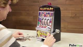 Giant Slot Machine Bank  Plays amp Pays Like a Real Slot Machine [upl. by Essined]