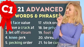 21 Advanced Phrases C1 to Build Your Vocabulary  Advanced English [upl. by Nosille87]