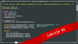 001  Programski jezik C  Uvod [upl. by Lavud]