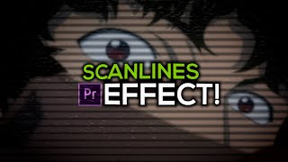 VHSScanlines Effect in Premiere Pro OVERLAYS included [upl. by Huppert]