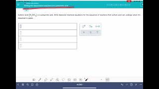 ALEKS Writing the dissociation reactions of a polyprotic acid [upl. by Jerrome]