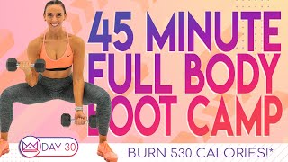 45 Minute Full Body Boot Camp Workout 🔥Burn 530 Calories 🔥30 Day AtHome Workout Challenge  Day 30 [upl. by Griffis]