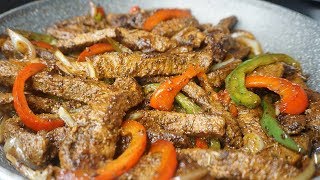 HOW TO MAKE THE BEST STEAK FAJITAS Beef Fajitas Steak Recipe [upl. by Harriette]