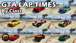 Fastest Cars By Class For Racing 2023  GTA 5 Best Fully Upgraded Cars Lap Time Countdown [upl. by Scevo]