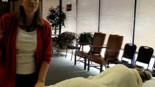 Pregnancy Massage Sidelying Positioning Bolstering and Draping [upl. by Nonnaer]