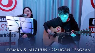 Nyamka amp Bilguun  Gangan Tsagaan  Acoustic Live Performance [upl. by Yelwar]